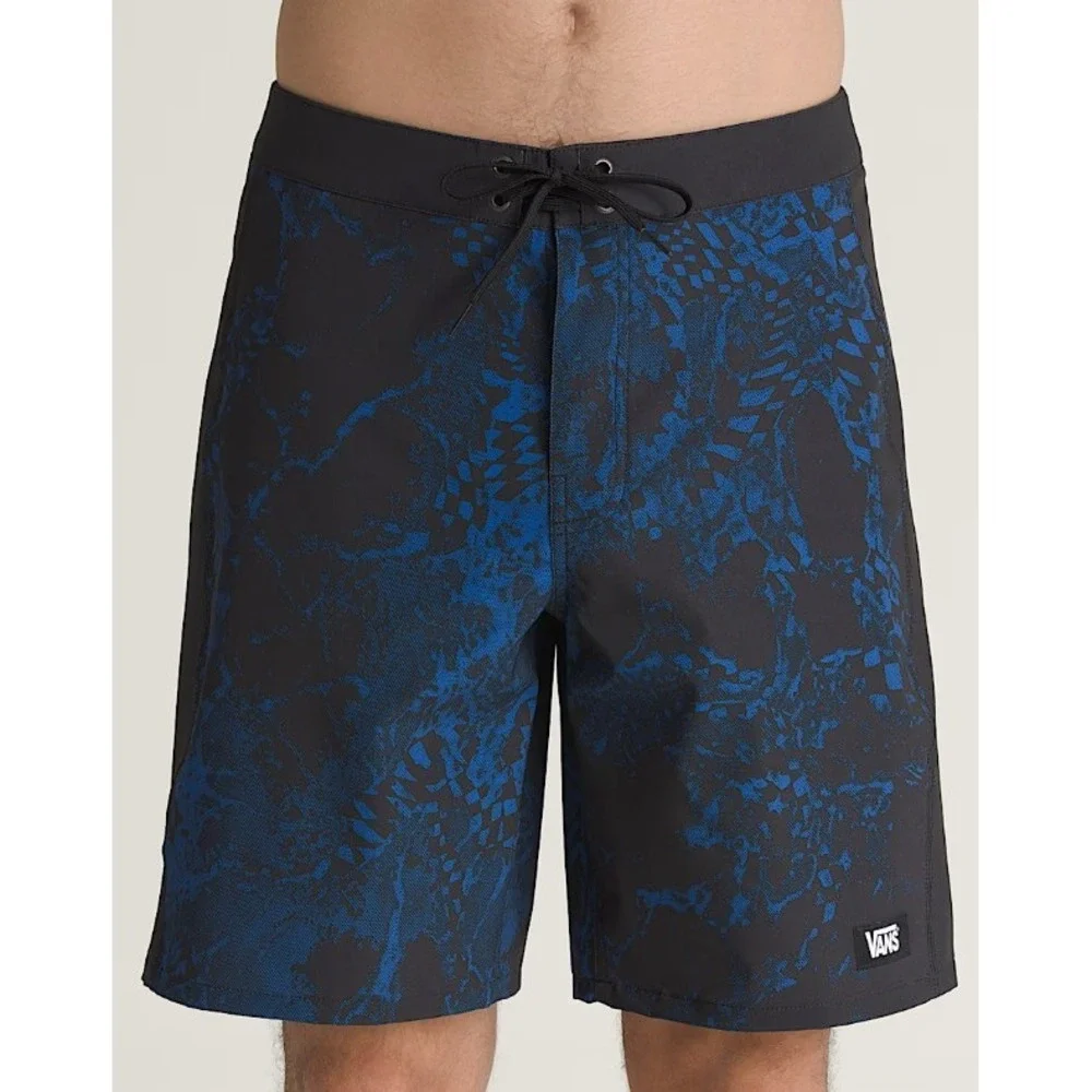 Vans MTE Daily Sideline Boardshorts Mens 31 Black Blue Tonal Checkerboard 19